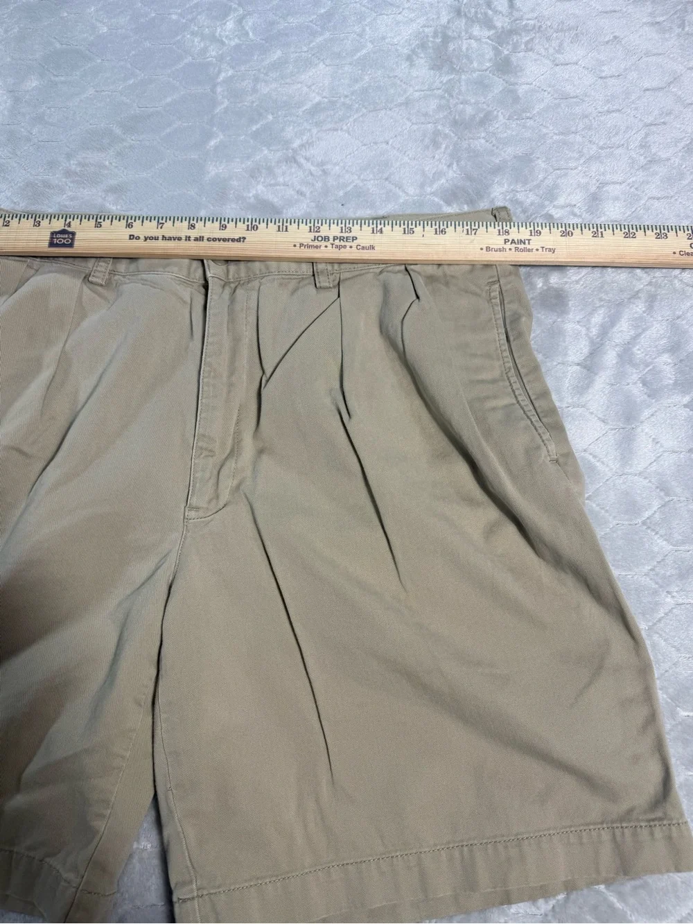 Polo Ralph Lauren Tyler Shorts Size 38 Fits 37 Khaki Pleated Chino Cotton